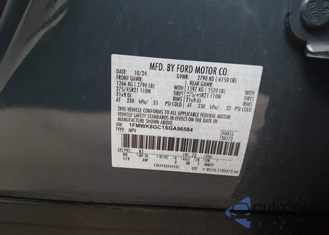 2025 Ford Explorer St z USA, uszkodzony, nr VIN 1FMWK8GC1SGA96584